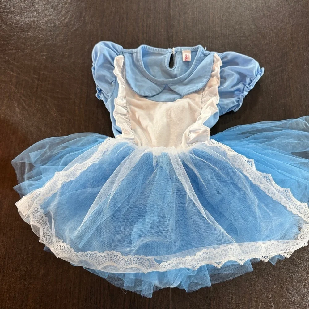 Alice in Wonderland Girls Costume Dress with Bottom Snap Closure S